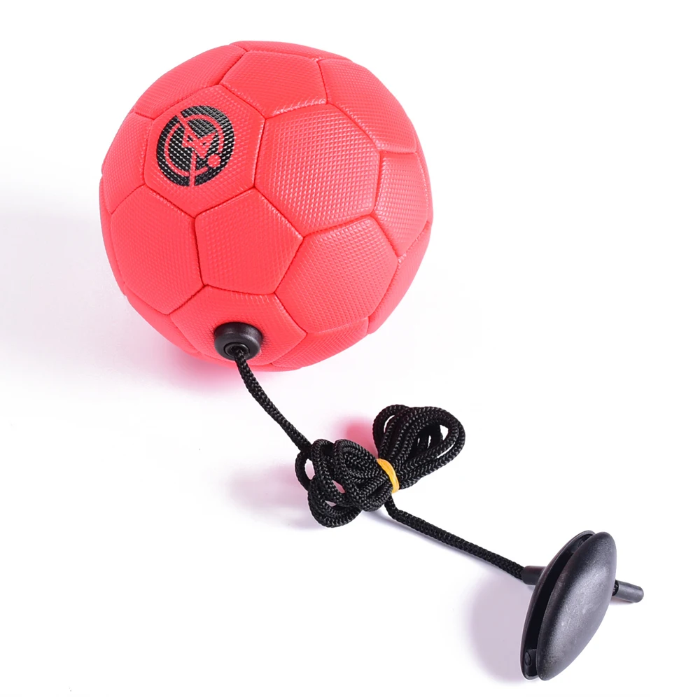 Футбольный тренировочный мяч, футбольный мяч, ТПУ, размер 2, для детей и взрослых, futbol, со струной, для начинающих, тренировочный ремень, Прямая поставка - Цвет: Красный