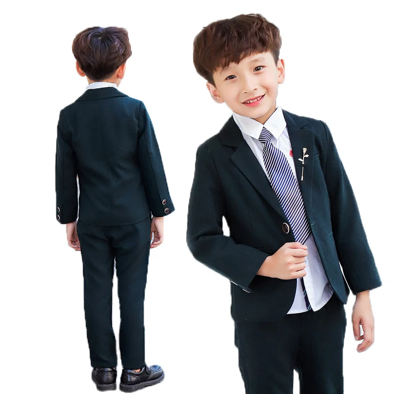 

Boys Formal Suit For Weddings Kids Prom Performance Birthday Party Blazer+Pants 2Pcs Tuxedo Clothing Set Child Gentleman Costume