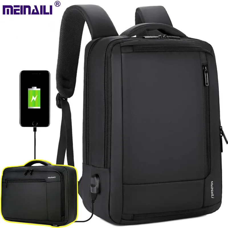 

Men's Computer Backpack Multi-functional Business Travel Bag Large Capacity Shoulder Bag USB Charging Water-proof Backpack