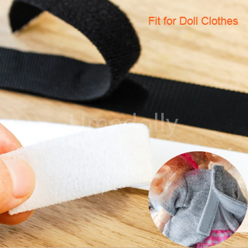 

1M/3M/5M Thickness 1mm Hook and Loop Fastener Tape For Barbies BJD Blyth Doll Dress Clothes DIY Accessories