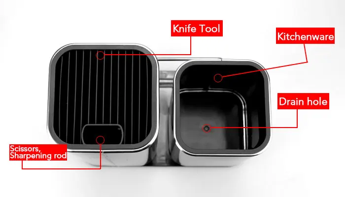 suporte de faca para suporte de faca para cozinha de aço acessórios de cozinha de ponta