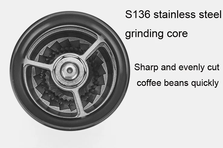 Стальной конический заусенцы ручной кофемолка, мельница для кофе 25 г