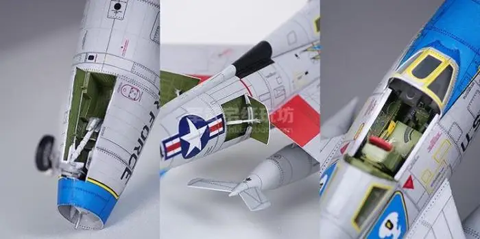 Американский F-84f Fighter 1: 33-3d бумажная модель сделай сам