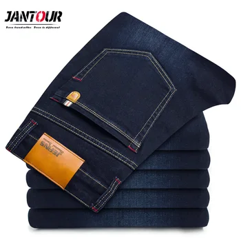 

2019 Spring summer Mens brand jeans Fashion Men Casual Slim fit Straight High Stretch Feet skinny jeans man blue male trousers