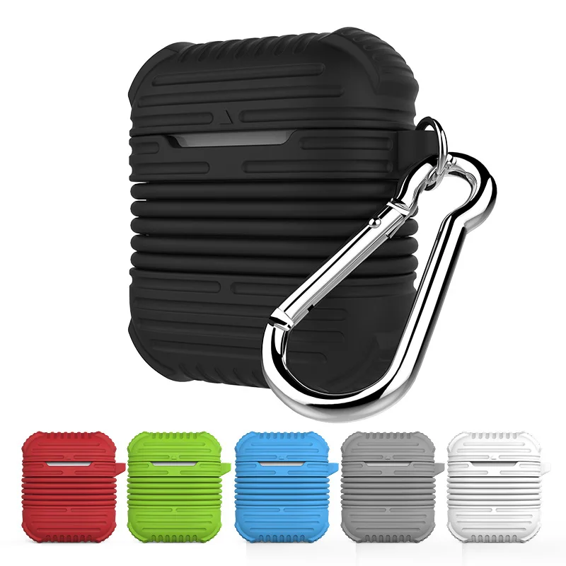 For AirPods Airpod Case 3 in 1 Silicone Cover Skin for Air Pod Funda Coque Wireless Chager Case for Apple Airpods 2 1 with Strap
