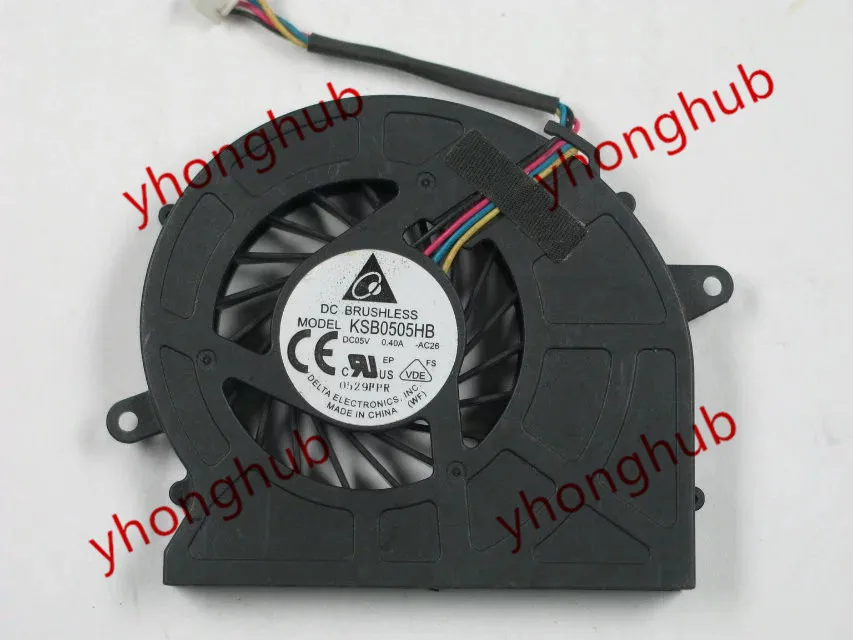 Delta Electronics KSB0505HB AC26 DC 5V 0.40A 4-проводной Сервер вентилятор охлаждения ноутбука |