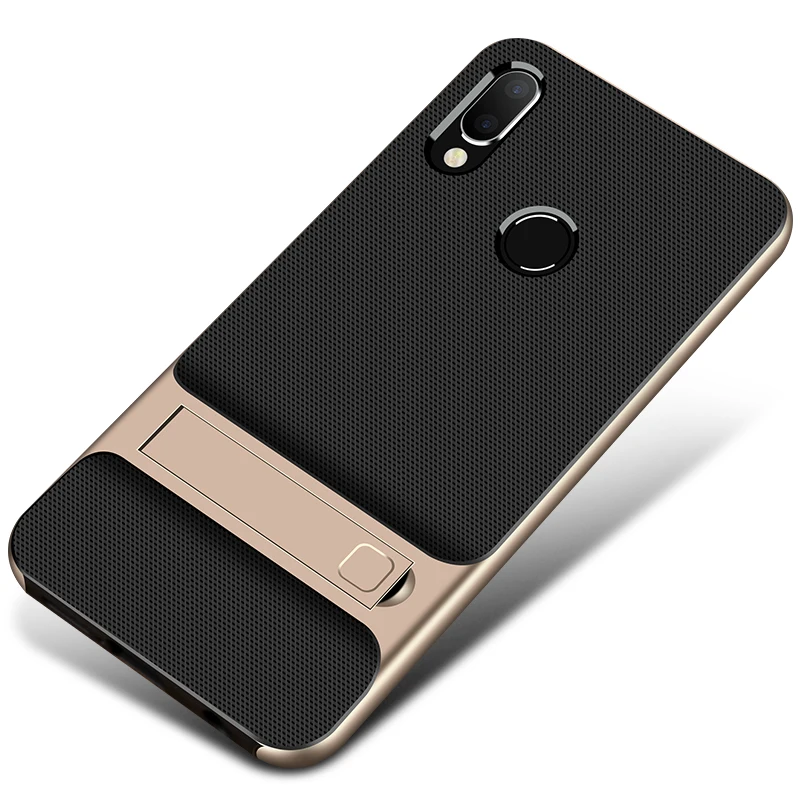 Royce Gold Чехлы для мобильных телефонов huawei P20 Lite, чехлы с 3D подставкой, силиконовые, TPU, PC, гибридные, 360, защитные для huawei Nova 3E P20Lite Nova3E - Цвет: Royce Gold