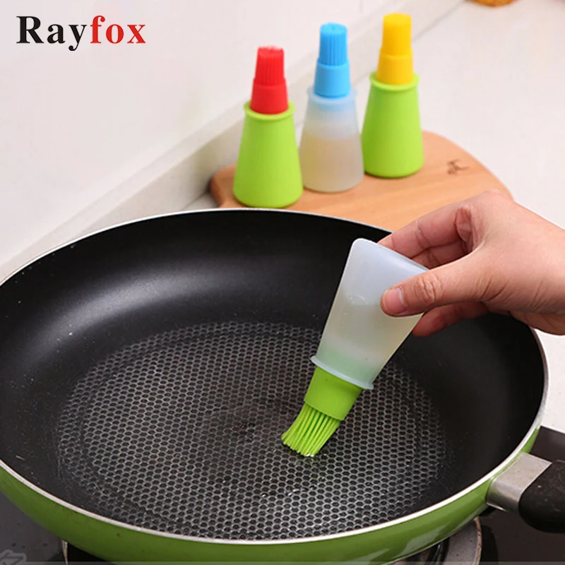 LPxdywlk Silicone Cooking Bakeware Bread Pastries Oil BBQ Basting Brush DIY Baking Kitchen Tool Handy for Camping Trip Black