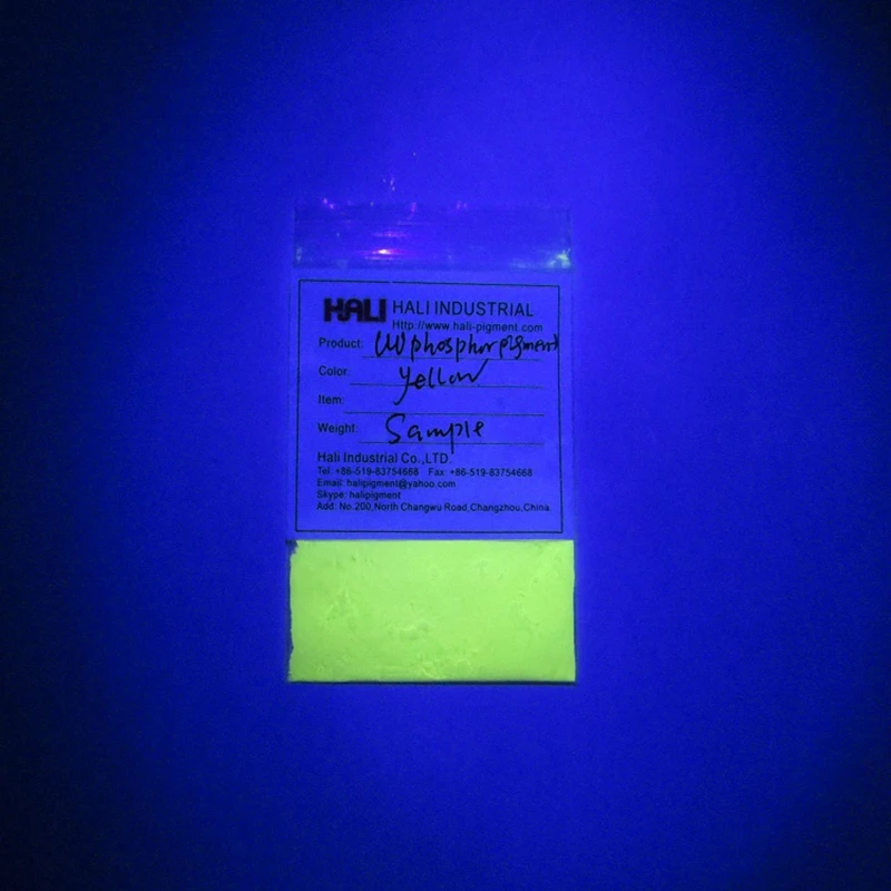 Jaune Ultraviolet UV Brille fluorescent Pigment Poudre Jaune Ultraviolet UV Brille fluorescent Pigment Poudre