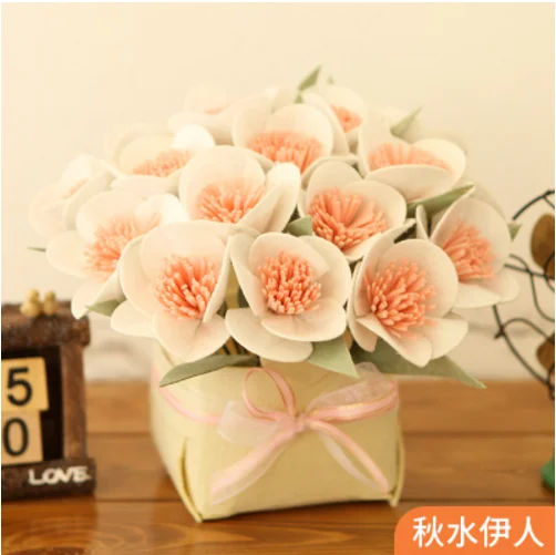 Needle Felting Kit Wool Felting Kit Sewing Craft Kit Sunflower flower bouquet Felt kit Non-woven cloth Craft DIY Sewing set Felt Handwork Material DIY needlework supplies