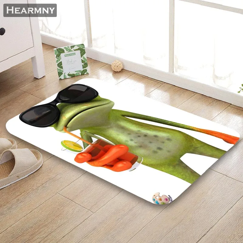 

HEARMNY New Arrival Doormat Frog Animal Home Mat Machine Made Anti Slip Carpet Living Room/Hallway Bath Mat For Kids Gift