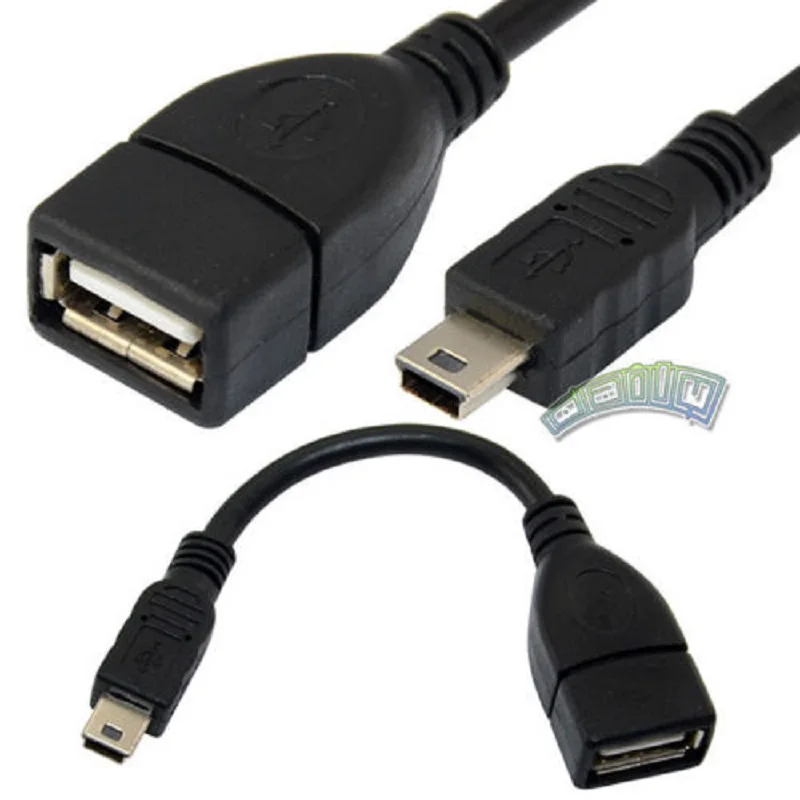 DANSPEED Новый USB 2 0 A гнездовой разъем для Mini B Мужской 5Pin OTG Хост удлинитель шнур 10