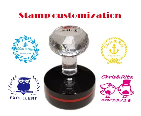 

photosensitive seal Circular stamp personalized logo Self inking stamp custom your logo any size can do photo