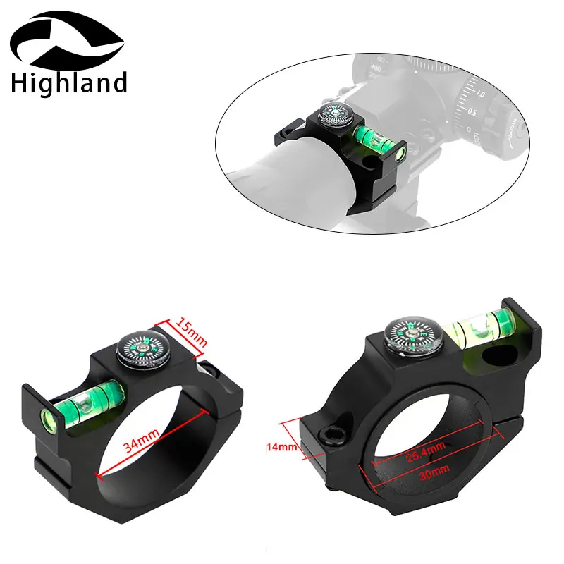 

Hunting Riflescope Bubble Level 25.4/30mm 34mm Tube Diameter Mounts with Compass Fit Red Laser Sight Scope