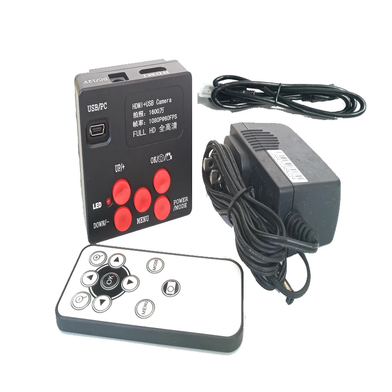 

16MP 1080P Full HD HDMI USB industrial microscope camera 60Fs High Speed Video Recorder with 4G TF Card soldering microscopio