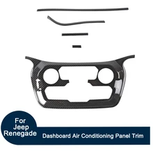 Misura Per Jeep Renegade 2018 + 5 PCS Interno Cruscotto Aria Condizionata Pannello di Rivestimento di Copertura Decorazione Accessori Auto