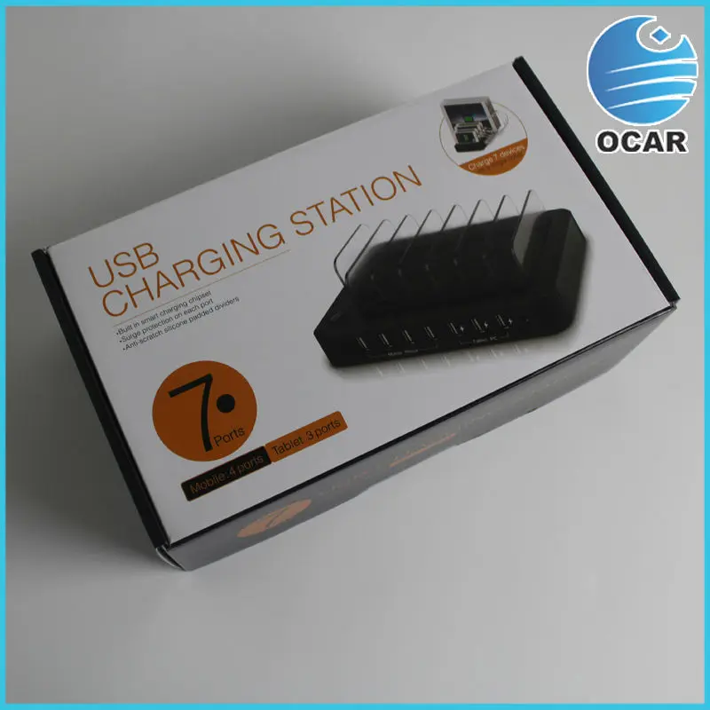 7 ports USB Charger Black 025