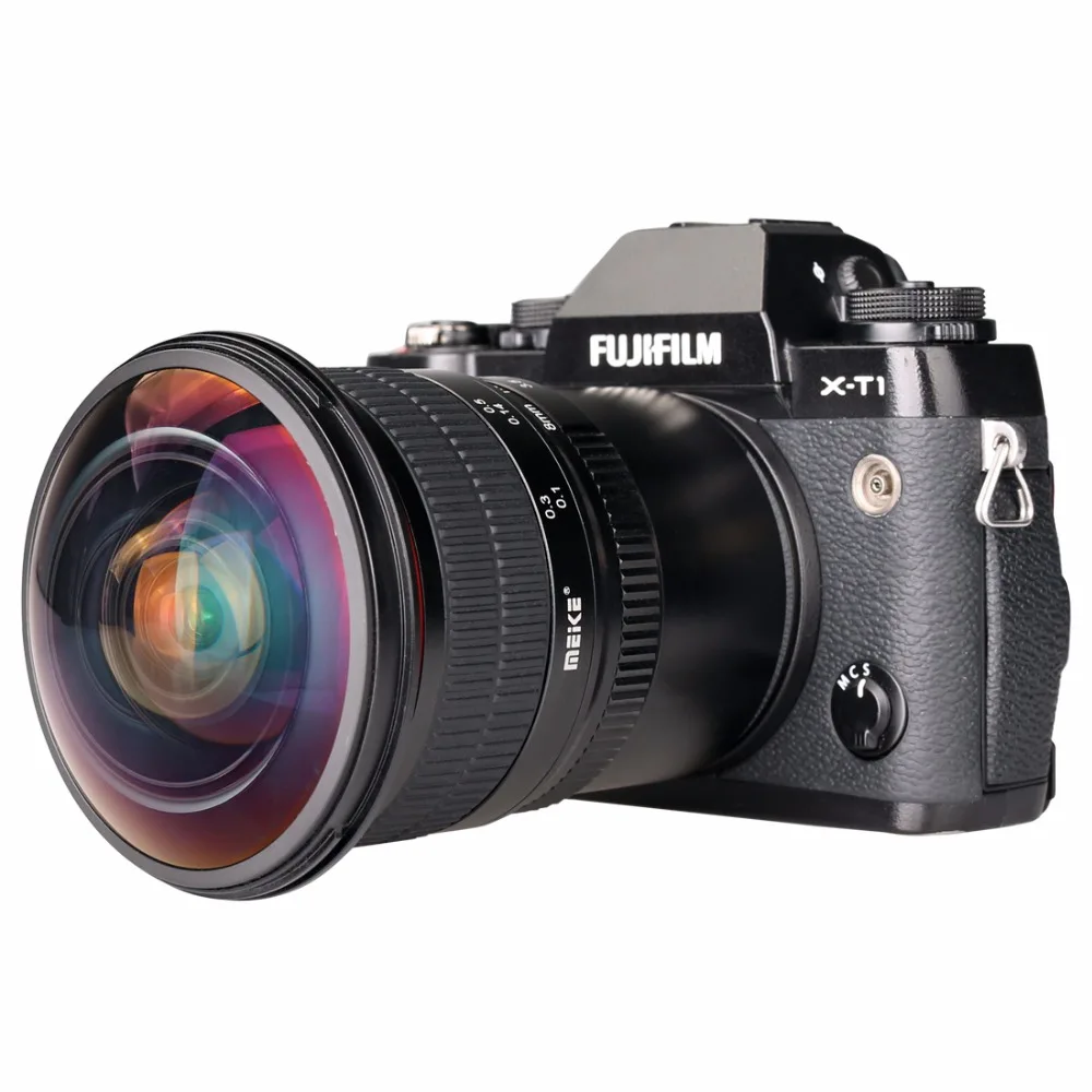 Объектив «рыбий глаз» Meike 8 мм f/3,5 Ultra HD для беззеркальной камеры Fujifilm X-Mount с APS-C/Full-Frame