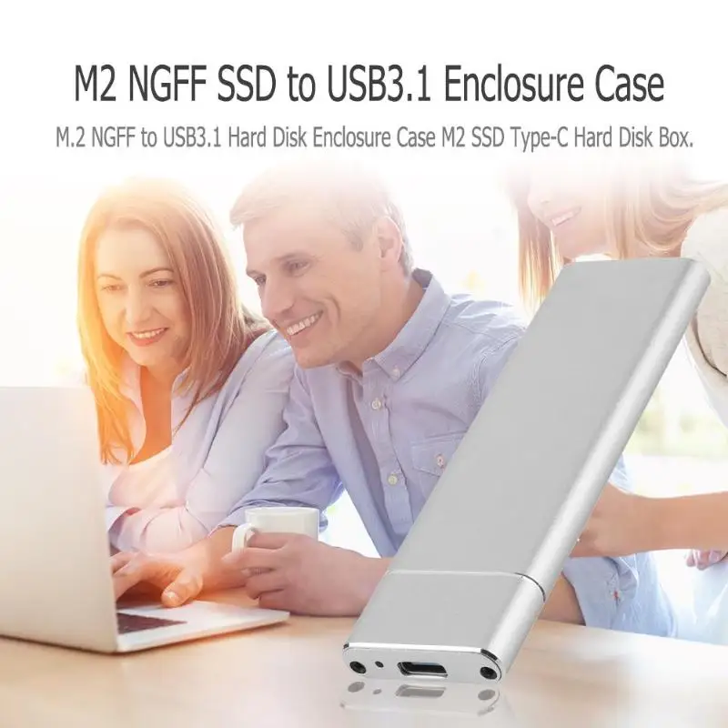 USB 3.1 to M.2 NGFF SSD Mobile Hard Disk Box Adapter Card External Enclosure Case for m2 SATA SSD USB 3.1 2230/2242/2260/2280