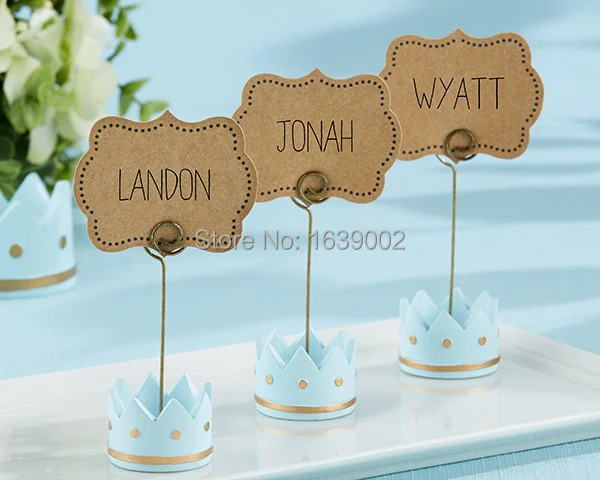 Little Prince Crown Place Card Holders Message Card Holder Favors