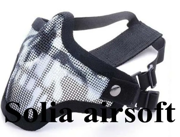 

Half Face Metal Mesh Protective Mask Airsoft Paintball Resistant Skull