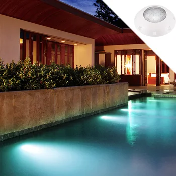 

RGB Underwater Swimming Pool Light Multi-Color 12V 24W RGB+Remote Controller Outdoor Lighting aterproof Underwater Lamp