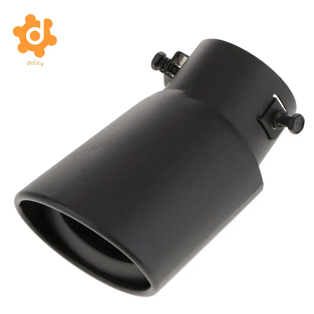 Universal Black Stainless Steel Car Rear Round Exhaust Pipe Tail Muffler Tip