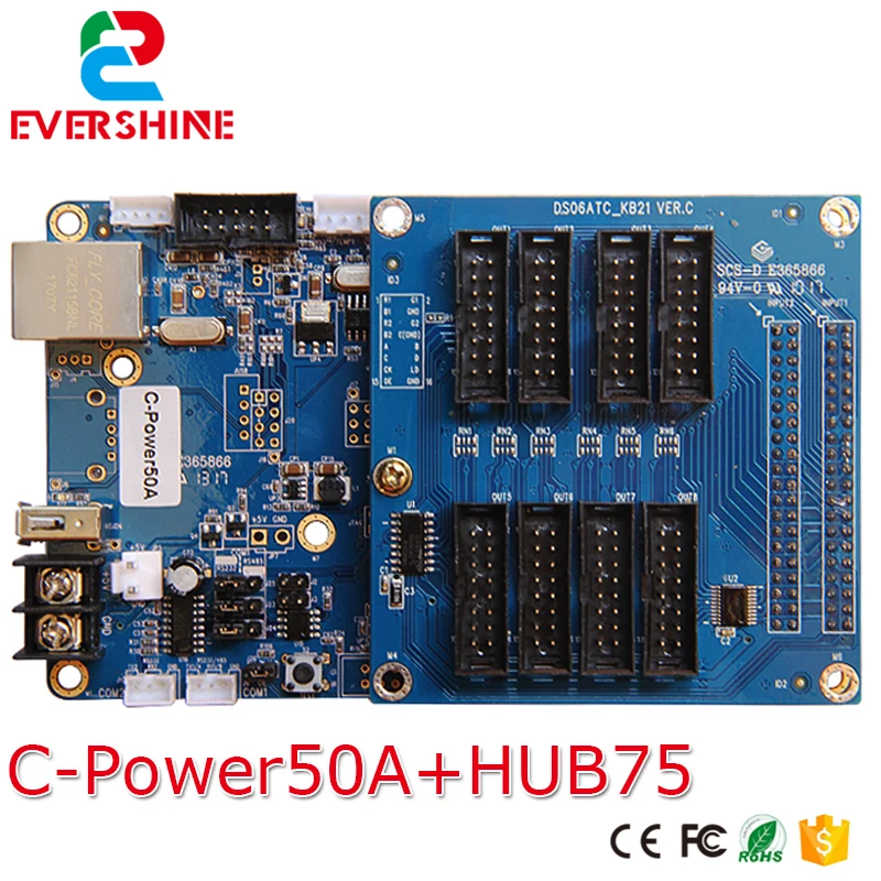  Lúmenes a todo color controlador de escala gris C-Power50A pantalla LED tarjeta de vídeo con USB y 