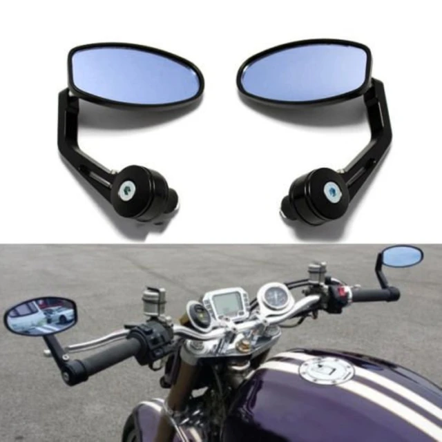 Rétroviseur latéral rond universel pour moto, guidon d'extrémité, 1 paire,  7 po, 8 po - AliExpress