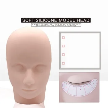 

Mannequin Flat Head For Eyelash Grafted Training Practice Head Silicone Eyelashes Extension Practice Model