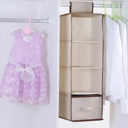 Модный подвесной шкаф Органайзер подвесной мешок матерчатый мешок для хранения - Цвет: 5 Layers 1 Drawer