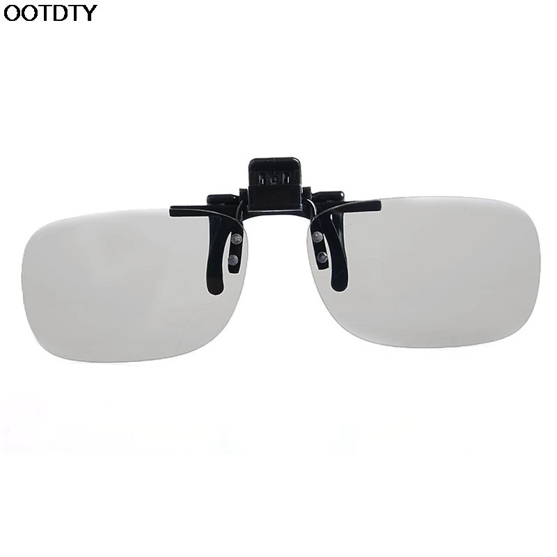 1X Clip On 3D Glasses Circular Polarized Eye Lens Home TV Cinema Movie Film Imax