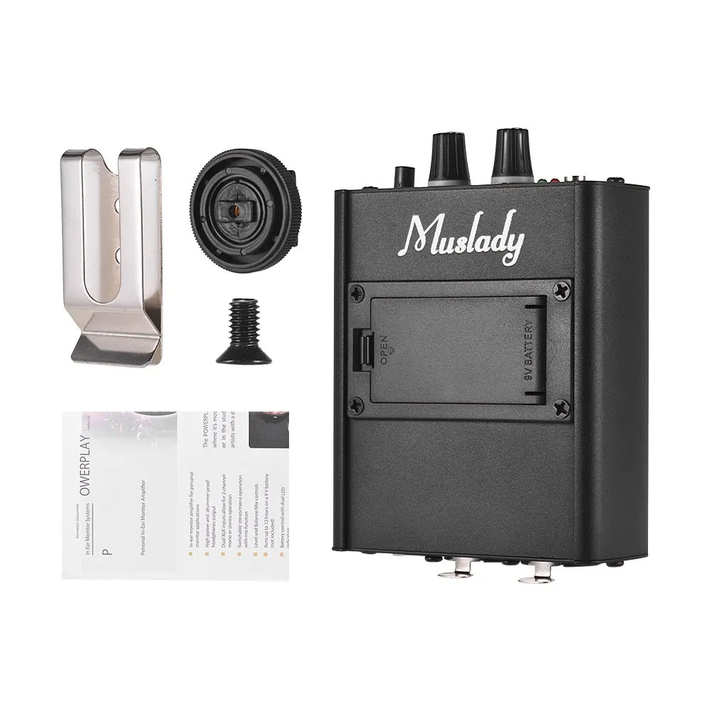 

Muslady Personal In-ear Monitor Headphones Earphones Amplifier Amp with XLR Inputs 3.5mm Output