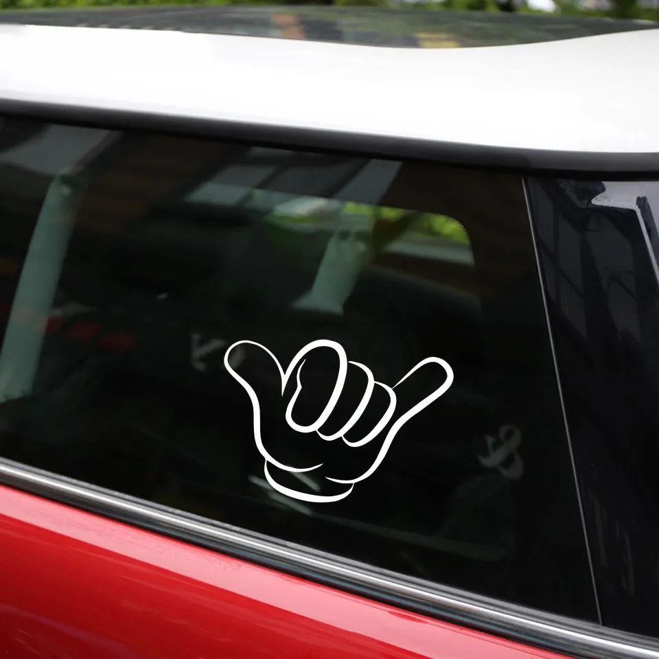 Anycuros Hang Loose Shaka Hand Funny Car Sticker Vinyl Motorcycle Decals Car-styling 10cm7 (7)