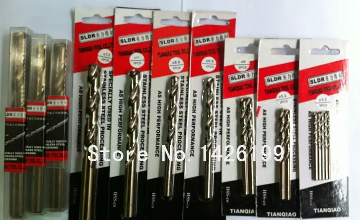 

Free shipping 5 pcs 3.3 mm Cobalt containing high speed steel Co-HSS M42 twist drill bits for metal drilling