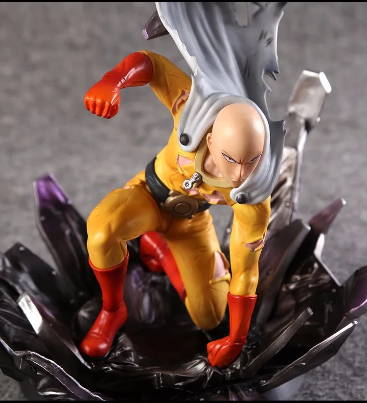 One Punch Man Saitama Sensei Action Figure | 240mm PVC Statue | Genos Model Toy from One-Punch Man Anime image 2