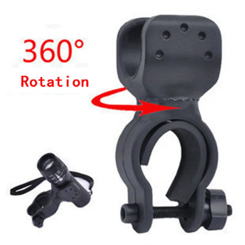 

1pcs Outdoor Bicycle Front Light Bracket Flashlight Holder 360 Rotation Bike Bike Accessories Ciclismo Torch Clip Mount