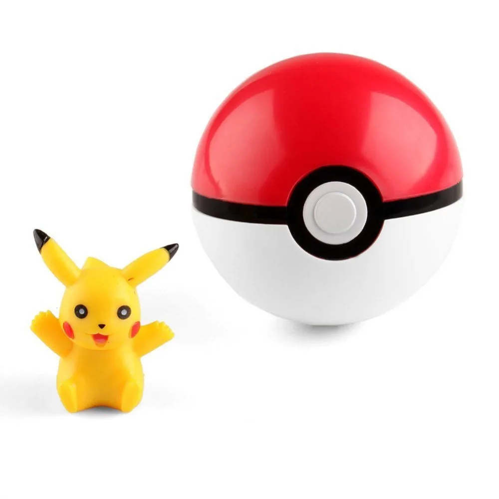 

Pokemon Pokeball Pop-up 7cm Plastic Ball Toy Action Figure and Free Pikachu Gift