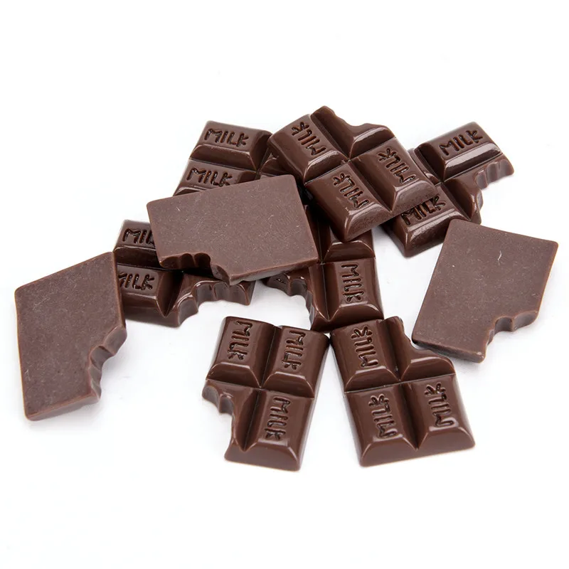 

10Pcs Handmade Resin Chocolate Hanging Jewelry Charms Handcrafts Bracelet Pendants Gift Accessory Coffee