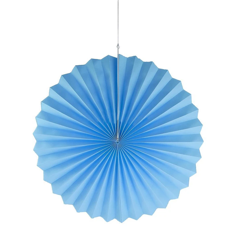 DIY 6Pcs/Set Hanging Paper Fan Pinwheel Garland Children Birthday Party Decor 5 Colors