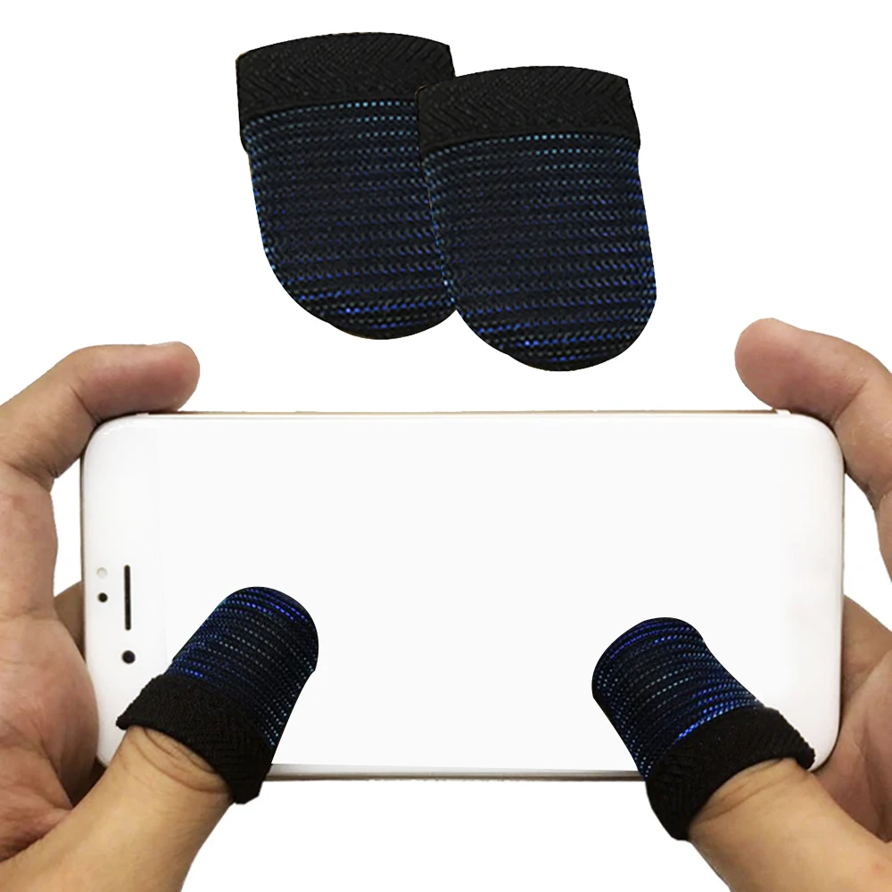 

1 Pair PUBG Mobile Finger Stall Sensitive Game Controller Sweatproof Breathable Finger Cots Accessories for Iphone Adnroid Game