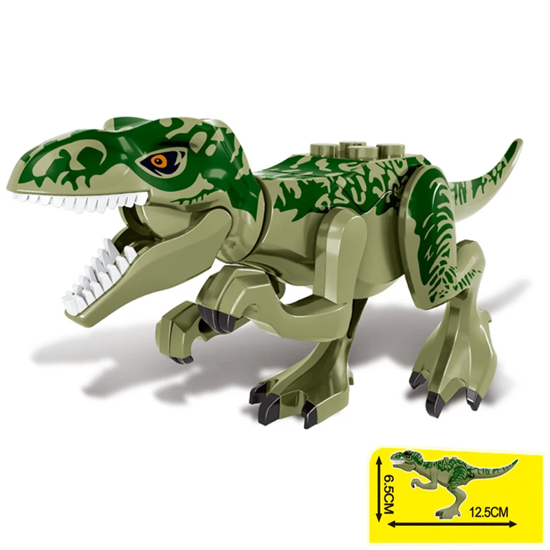 12pcs/set Legoing Jurassic World Dinosaurs Figures Building Tyrannosaurus Blocks Kids Toy Set Compatible with Legoings
