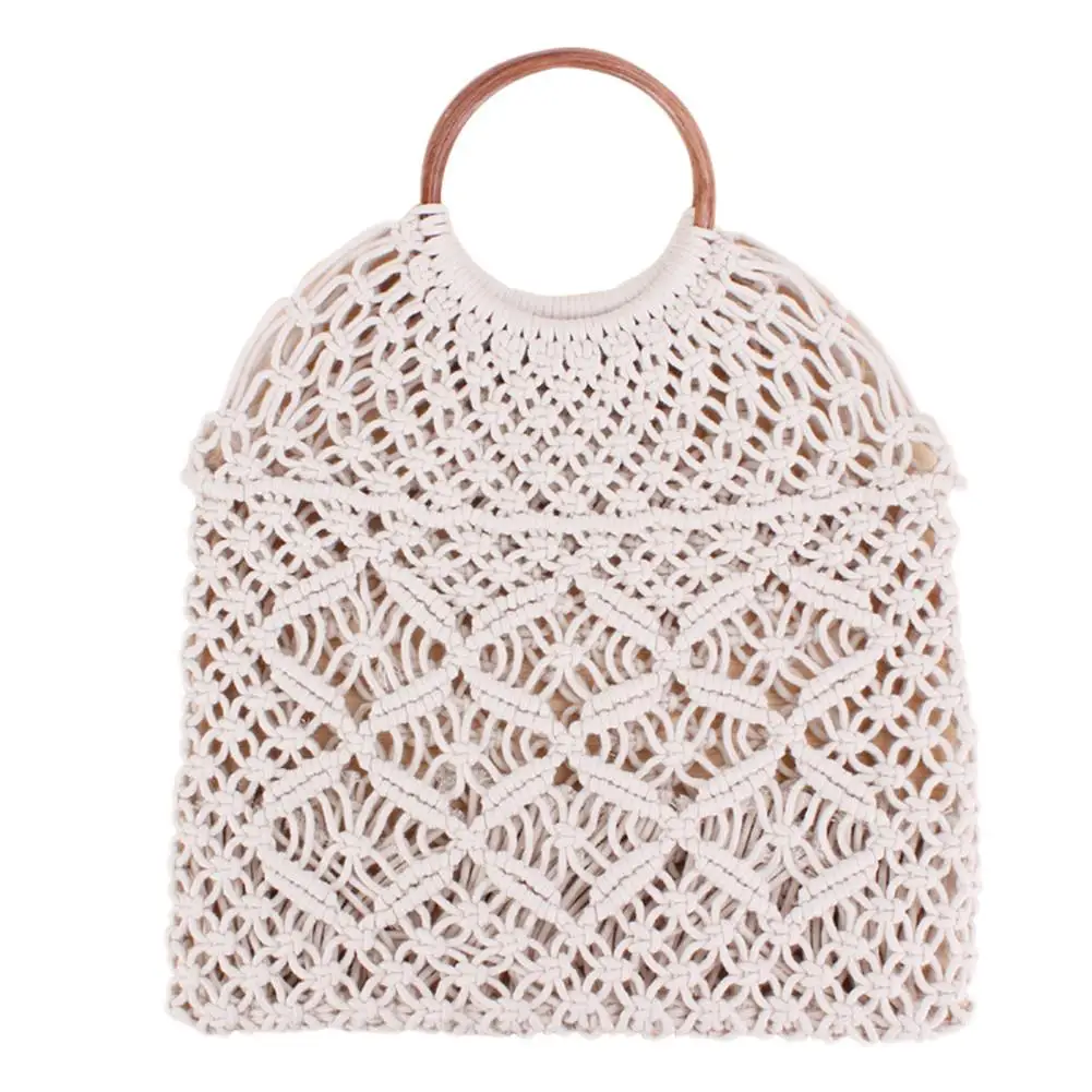 Rattan Cotton Rope Hollow Straw Woven Beach Bag Without Lining Storage Bag Fashion Women's Totes Fashion Shoulder Bags Rattan Cotton Rope Hollow Straw Woven Beach Bag Without Lining Storage Bag Fashion Women's Totes Fashion Shoulder Bags