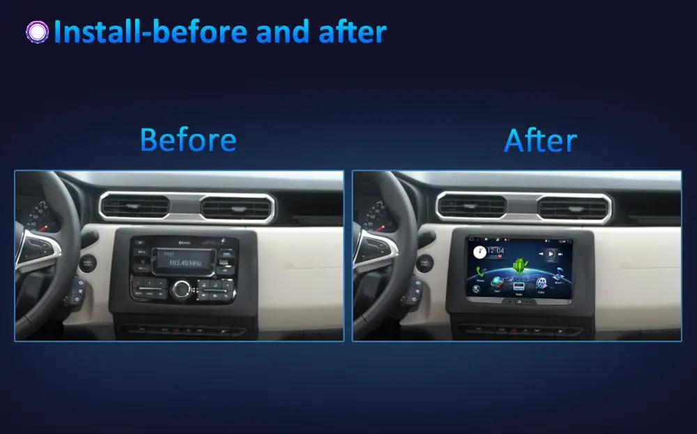 Perfect single din radio GPS Navigator 8 Core For DUSTER Dacia Logan Sandero Xray 2 Car radio Central Cassette Player rear view camera 5