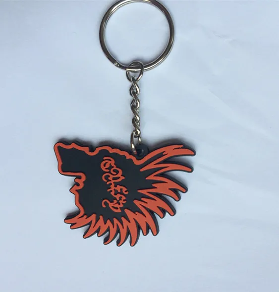 

Skull Custom Keychain Promotional Rubber Keyring Plastic Skull Key Holder Customized Logo Keys llavero personalizable