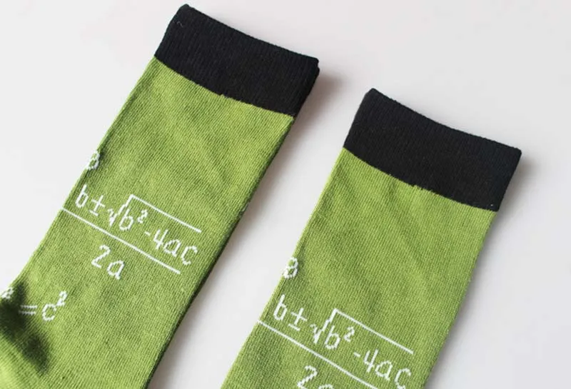 [EIOISAPRA] продукт цифровые носки для мужчин впитывают пот Повседневные Дышащие носки смешные математики Meias комфорт мягкие Calcetines