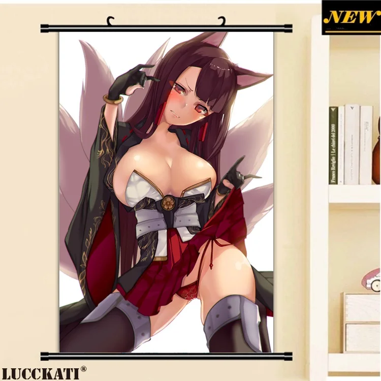 40X60 см Azur переулок Bilan Hangxian игра cameltoe Сексуальная лоли мультфильм аниме Настенная картина плакат прокрутки Ткань Холст Живопись 4 - Цвет: O