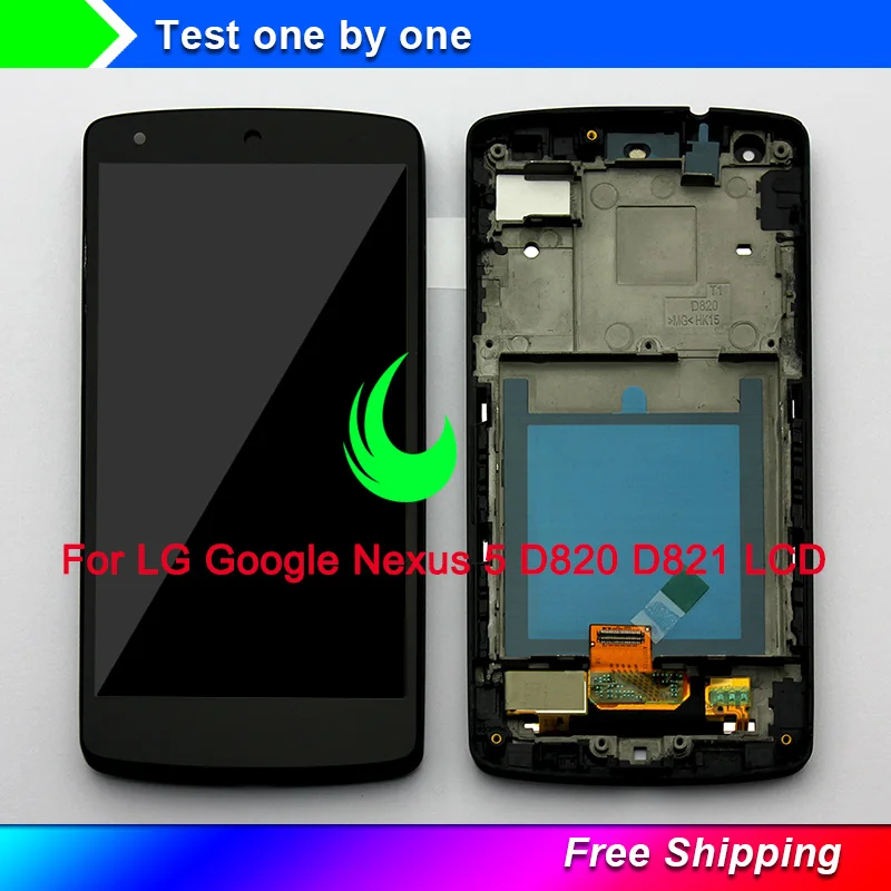 

4.95"Original Display For LG Google Nexus 5 LCD with Touch Screen Digitizer Assembly with Frame For LG Nexus 5 D820 D821 Display