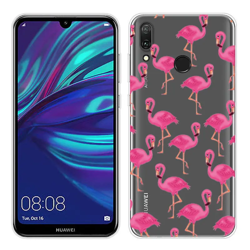 Cartoon Case for Huawei Y6 2019 Case Soft Silicone Back Cover Phone Case For Y7 2019 Honor 8x 9 10 Clear TPU Y 6 2019 Cover Capa (22)