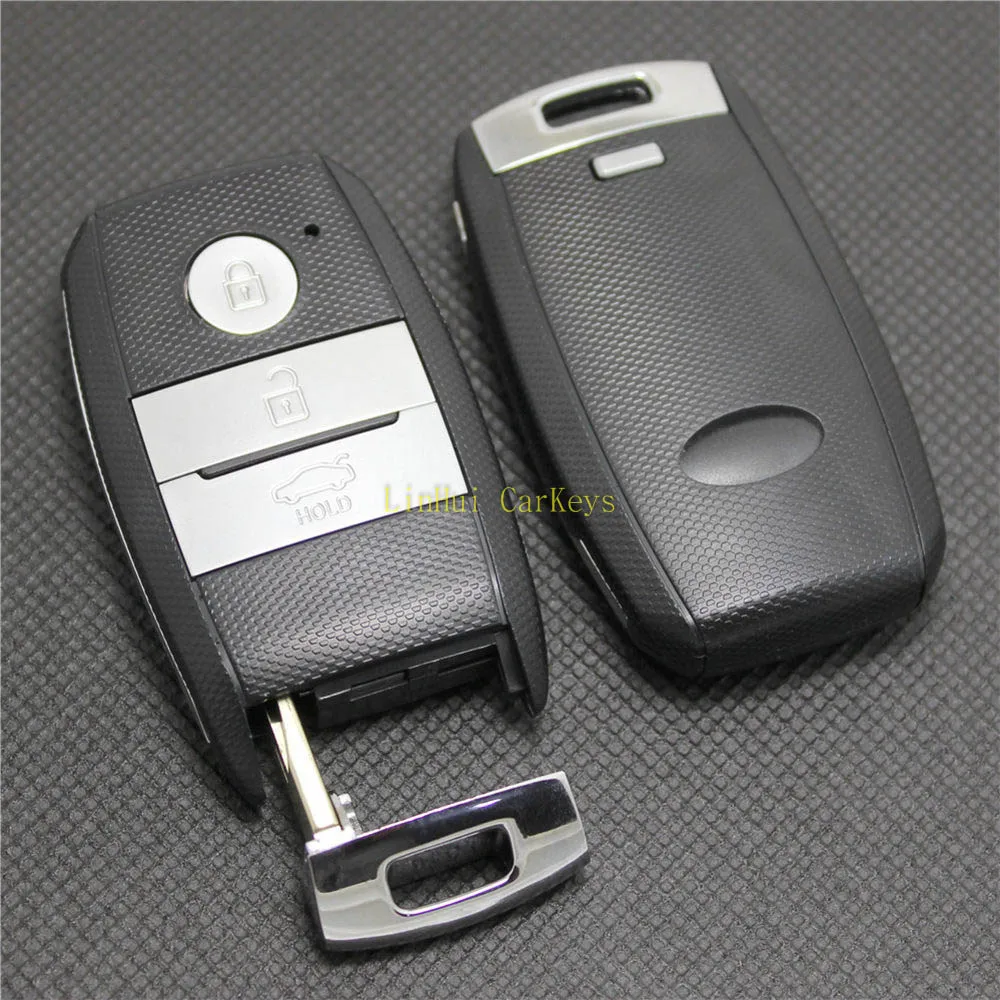 

PINECONE Car Key Case for KIA K3 K5 Smart Key 4 Buttons Uncut Brass Blade Remote Blank Key Cover Shell 1 PC